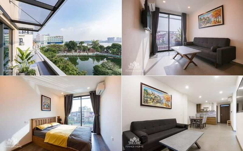 Lake view apartment for rent on Yen Hoa st, Tay Ho district