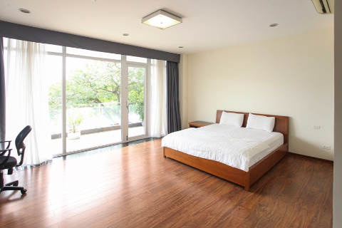 Spacious 3 bedroom apartment with beautiful lake view balcony at Quang An str