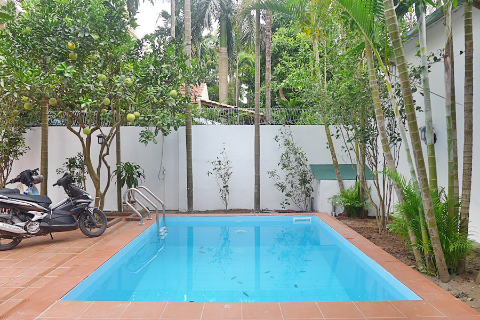 Nice garden villas with outdoor pool for rent in Tay Ho dist.