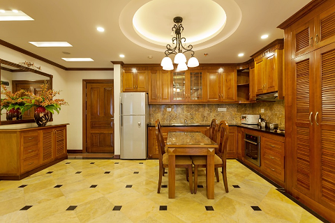 Classic and classy apartment with natural light for rent in Nguyen Truong To Street.