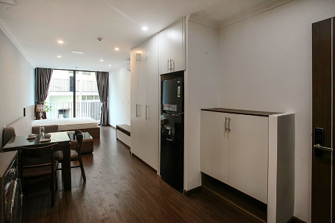 Fully furnished studio at To Ngoc Van St., Tay Ho Dist., with balcony