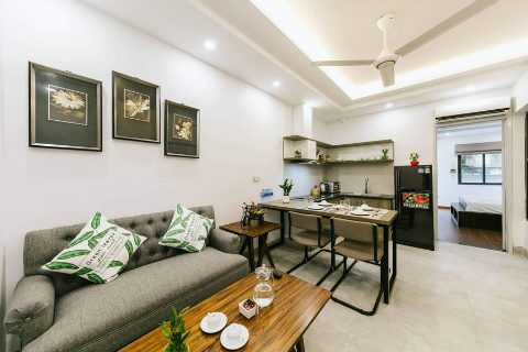 Nicely decorated 2 bedroom apartment on Dang Thai Mai St., with balcony