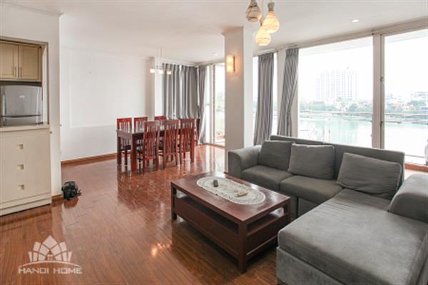 Spacious and bright 2-bedroom apartment with lakeview balcony in Quang An str