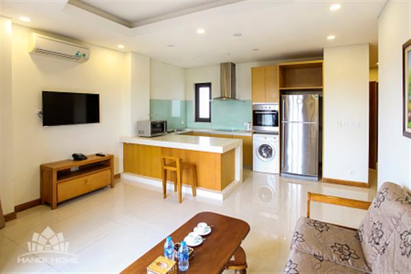 Spacious 1-bed apartment with city view for rent on Trinh Cong Son street