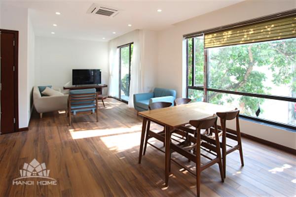 Nice apartment with 2 bedrooms for rent in Dang Thai Mai str, greenery surroundings