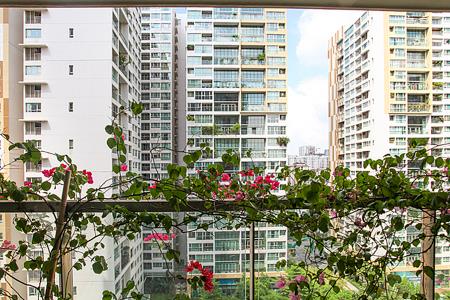 Balcony, modern 3 bedrooms apartment in Mandarin Garden, Ha Noi