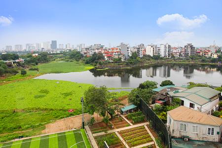 Modern, airy 2 bedrooms apartment for rent at To Ngoc Van St., Tay Ho Dist.