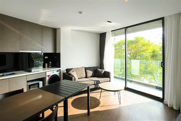Super nice view 1 bedroom apartment at Truc Bach, lake view with long balcony