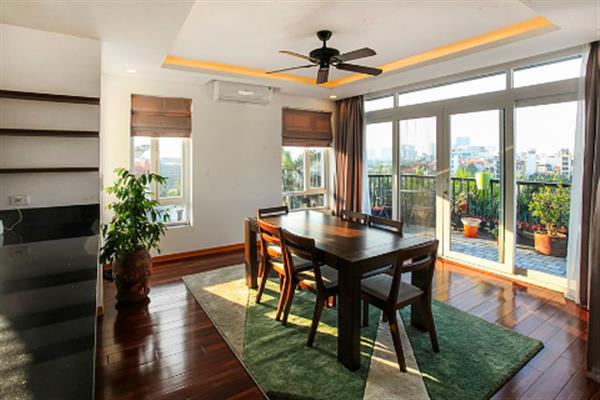 Luxury apartment with 4 bedroom for rent in Tay Ho district, marvelous balcony