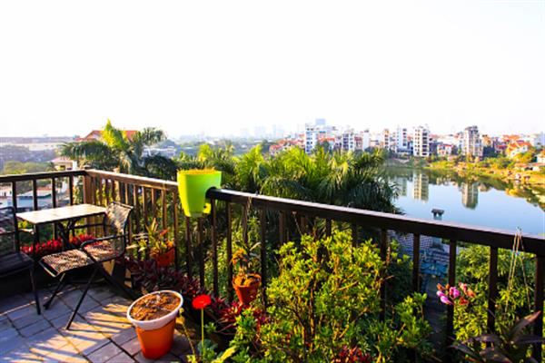 Luxury apartment with 4 bedroom for rent in Tay Ho district, marvelous balcony
