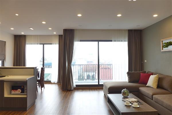 Open view 2 bedroom apartment on To Ngoc Van St., with balcony