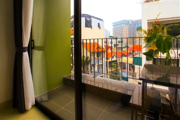 Nice studio apartment on Xuan Dieu St., pretty balcony