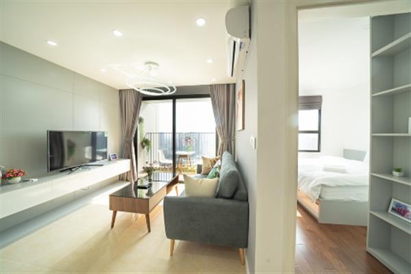 Lovely 2 bedroom apartment at Vinhomes D'Capitale Tran Duy Hung, nice balcony