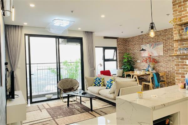 Lively decorated 2 bedroom apartment in Vinhomes Ocean Park, good view