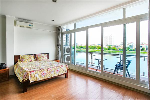 Bright and Lake view Furnished 02 bedroom apartment for lease in Quang An