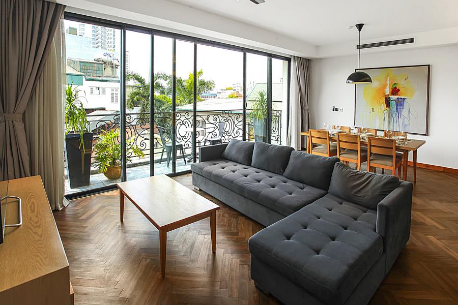 Modern style 03 bedroom apartment for rent in To Ngoc Van, High floor