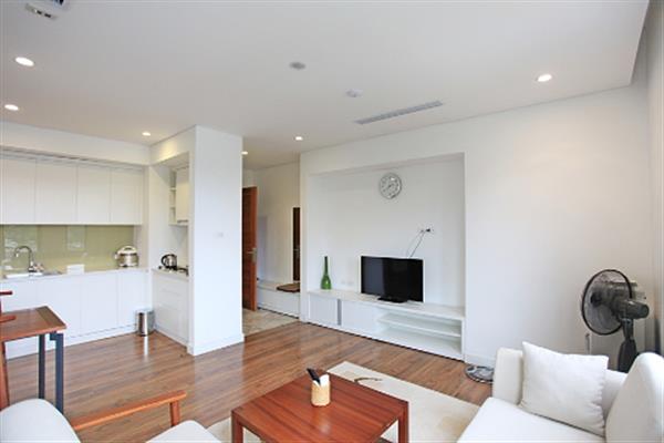 Beautiful lake view 01 bedroom apartment for rent in Dong Da