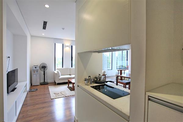 Beautiful lake view 01 bedroom apartment for rent in Dong Da