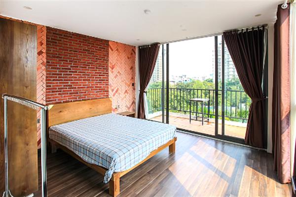 Retro style 01-bedroom apartment with Large terrace open view on high floor.