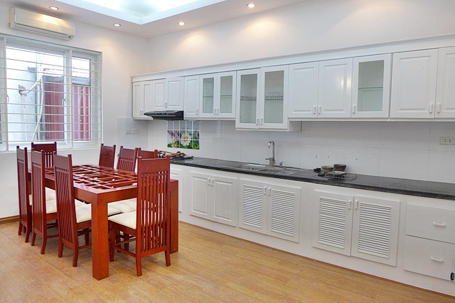 Rental spacious 1 bedroom flat in Yen Phu Village, lake view, nice kitchen