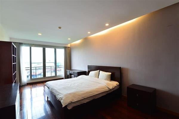 Lakeview Luxury apartment for rental with Large balcony in Xuan Dieu, Tay Ho.