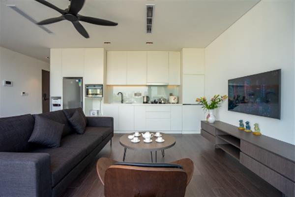 Bright and airy apartment with 02 bedrooms for rent in Doi Can street Ba Dinh dist. beautiful view