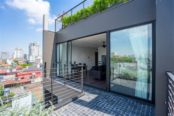 Bright and airy apartment with 02 bedrooms for rent in Doi Can street Ba Dinh dist. beautiful view