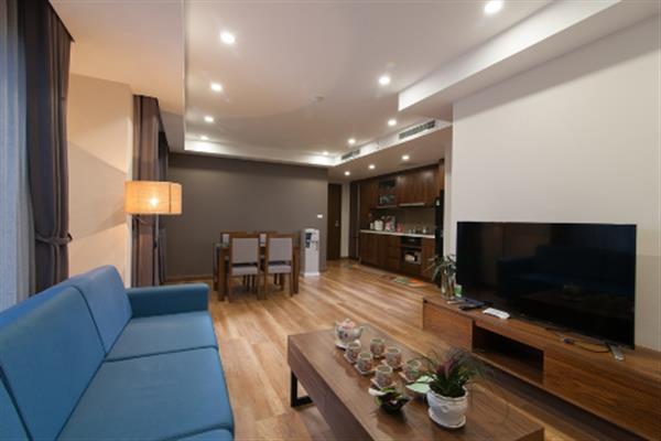 Nice wooden furniture 01 bedroom apartment for rent in Times City