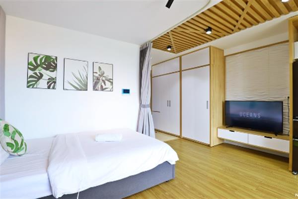 Bright and stylish decorated Studio at D'capitale for rent, City view