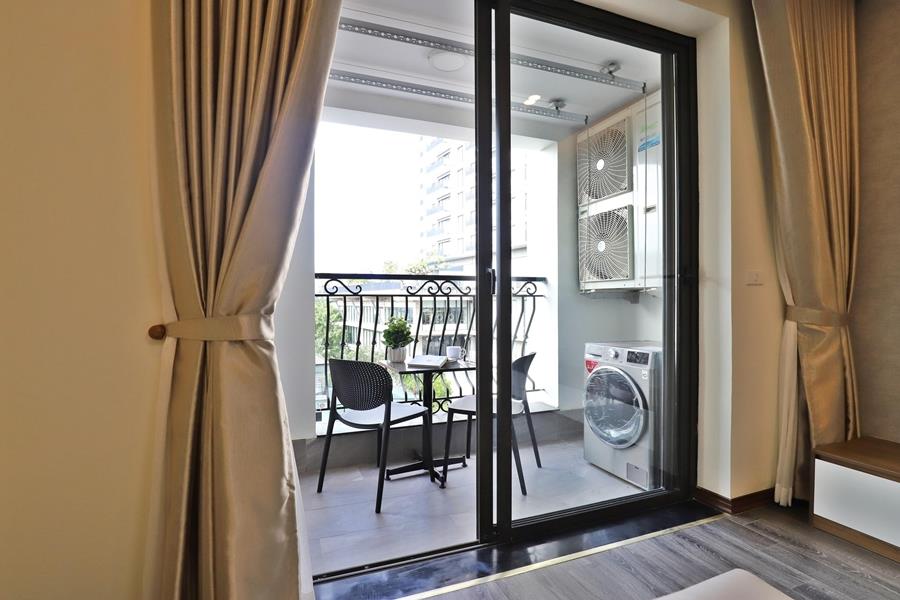 Nice balcony & modern design 02 bedroom apartment for lease on Tay Ho Road.
