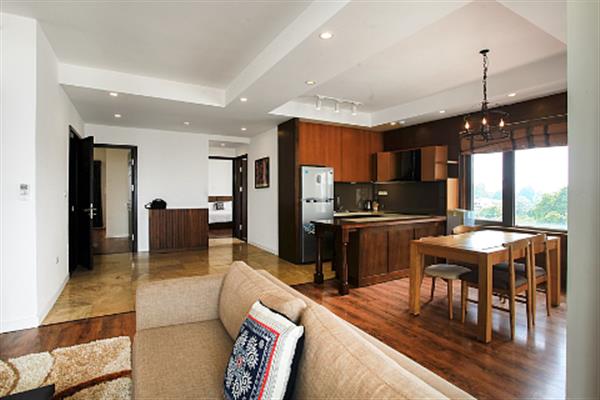 Elegant, stunning 03 bedroom apartment for rent in Xom Chua. High floor