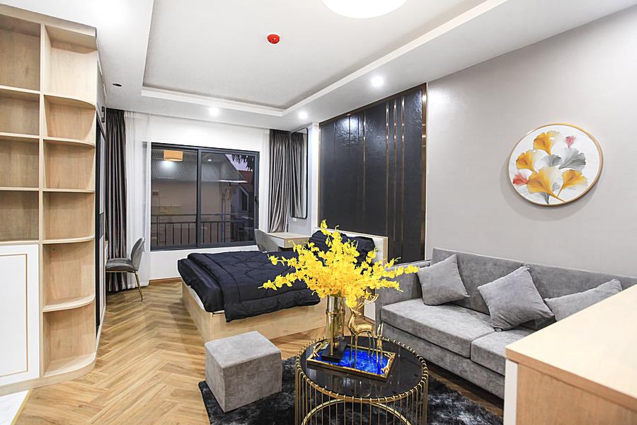 Well-equipped studio apartment for rent on Trich Sai, Tay Ho dist, Ha Noi.