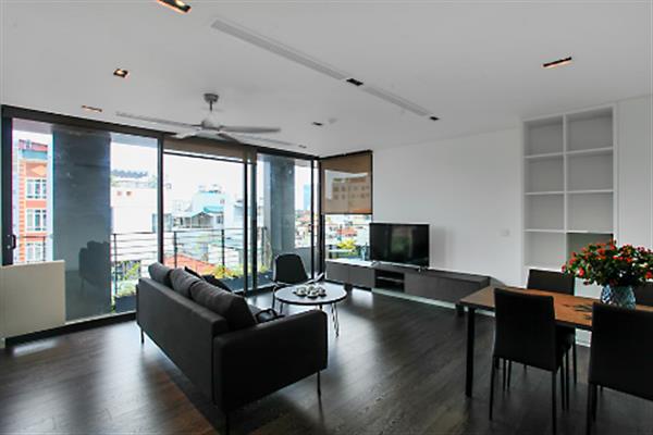 Brand New & Open View 02 bedroom apartment for rent in Doi Can, Ba Dinh dist.