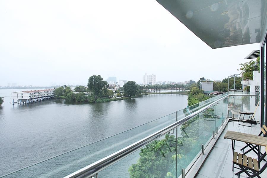 Panoramic view westlake 01 bedroom apartment for rent in Yen Hoa Tay Ho.
