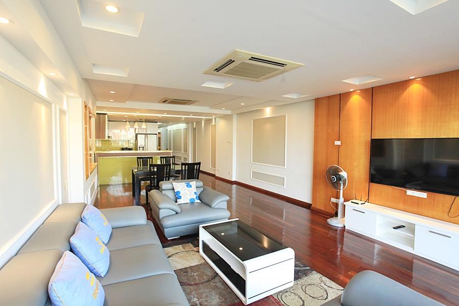 Gorgeous lake view 3 bedroom apartment on Vu Mien street. Modern Furniture