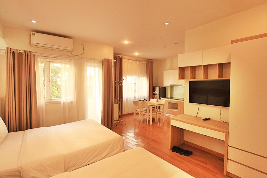 Bright studio apartment for expert in Ba Dinh, Nguyen Van Ngoc street