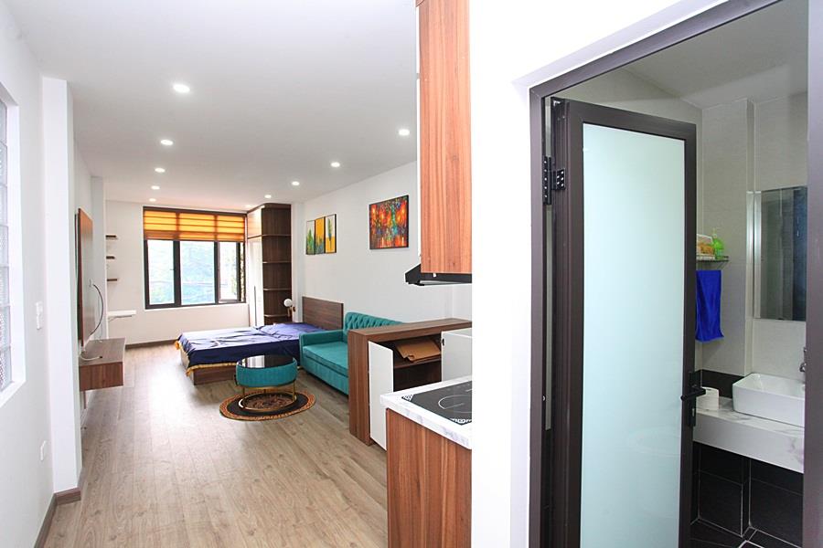 Cheap price but modern studio apartment on Xuan Dieu street for rent.