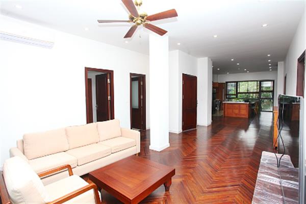 Huge balcony green view 4-bedroom apartment on Tay Ho street. modern & bright