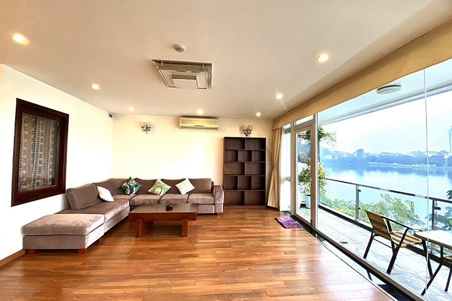 Amazing West Lake view 3-bedroom Apartment on Quang An, two nice balconies