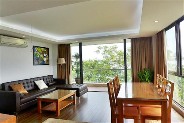 Beautiful lake view apartment for rent in Nhat Chieu Street, 2 bedrooms