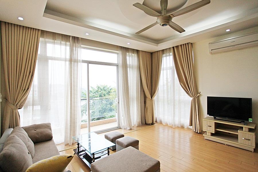 Spacious 2 bedroom apartment for rent in Tay Ho dist, big balcony