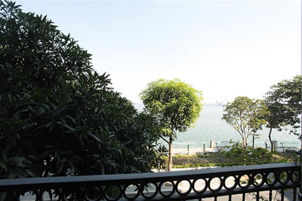 Beautiful & Furnished 3-bedroom Villa with front yard to rent in Tay Ho