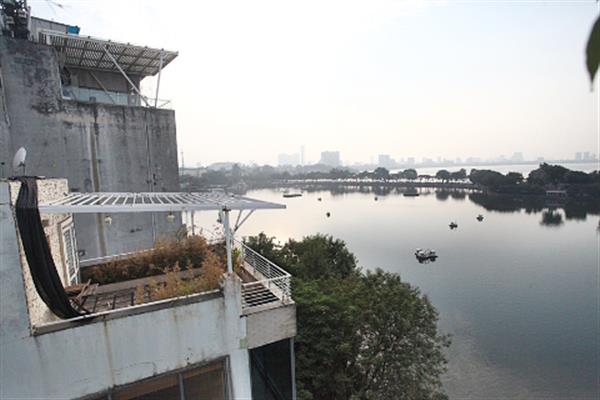 Awesome lake view 2 bedroom apartment on Tran Vu Street, Truc Bach area.