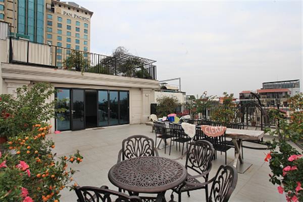 Street view & Balcony 02 bedroom apartment to rent in Truc Bach, Ba Dinh, Gym