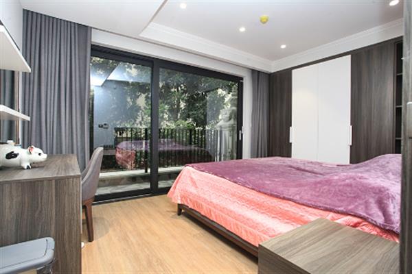 Street view & Balcony 02 bedroom apartment to rent in Truc Bach, Ba Dinh, Gym