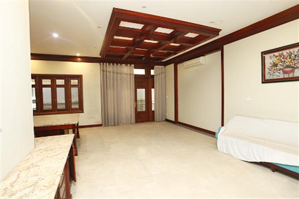 Villa for rent on Nghi Tam street, Tay Ho, spacious & partly furnished