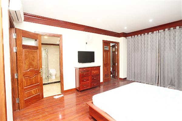 Villa for rent on Nghi Tam street, Tay Ho, spacious & partly furnished