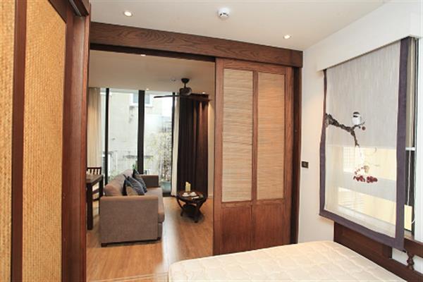 One bedroom, unique design aparment for rent on Ton That Thiep street, Hoan Kiem dist
