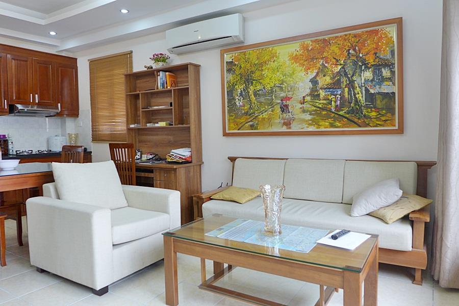 Stylistic 1 bed apartment for rent in Truc Bach area with natural light