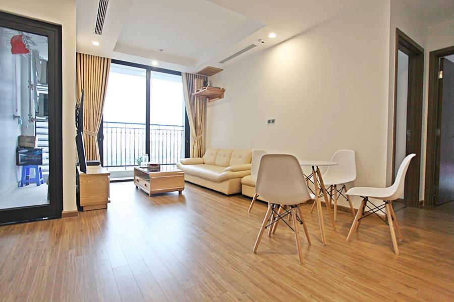 Fully furnished 2 bedroom apartment in Vinhomes Green Bay, high floor
